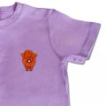 Baby Organic Highland Cow T Shirt - Tan Embroidery