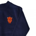 Kids Highland Cow Jumper - Tan Embroidery