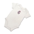 Organic Baby Body Suit - Lilac Dinosaur Embroidery