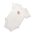 Organic Baby Body Suit - Pig Embroidery No 1