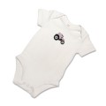 Organic Baby Body Suit - Blush Pink Tractor Embroidery