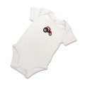 Organic Baby Body Suit - Red Tractor Embroidery