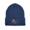 Kids Love Beanie Hat - Multi Colour Embroidery