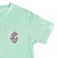 Organic Kids Dinosaur T Shirt - Lilac Embroidery