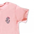 Organic Kids Dinosaur T Shirt - Lilac Embroidery