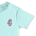 Organic Kids Dinosaur T Shirt - Lilac Embroidery