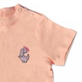 Baby Girls Dinosaur T-Shirt - Lilac Embroidery