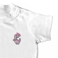 Baby Girls Dinosaur T-Shirt - Lilac Embroidery