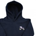 Organic Girls Tractor Hoodie - Lilac Embroidery