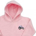 Organic Girls Tractor Hoodie - Lilac Embroidery