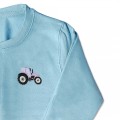 Girls Tractor Jumper - Lilac Embroidery