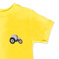 Organic Kids Tractor T Shirt - Lilac Embroidery