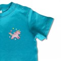 Baby Girls Organic Unicorn T Shirt - Lilac Embroidery