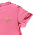 Organic Kids LOVE T Shirt - Pastel Embroidery