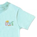 Organic Kids LOVE T Shirt - Pastel Embroidery