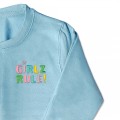 Girls 'Girlz Rule' Jumper - Pastel Embroidered