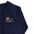 Girls 'LOVE' Jumper - Pastel Embroidery