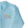 Girls 'LOVE' Jumper - Pastel Embroidery