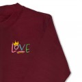 Girls 'LOVE' Jumper - Pastel Embroidery