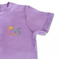 Organic Baby T-Shirt - 'LOVE' embroidery