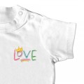 Organic Baby T-Shirt - 'LOVE' embroidery