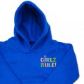 Girls Organic Hoodie - 'GIRLZ RULE!' Embroidery