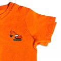 Baby Boys Digger T Shirt - Orange Embroidery