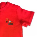 Baby Boys Digger T Shirt - Orange Embroidery