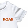 Organic Kids Tiger ROAR T Shirt - Orange Embroidery