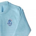 Girls Dinosaur Jumper - Sky Blue Embroidery