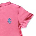 Organic Kids Dinosaur T Shirt - Pale Blue Embroidery