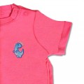 Baby Girls Dinosaur T-Shirt - Pale Blue Embroidery