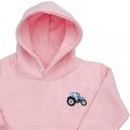 Organic Kids Tractor Hoodie - Sky Blue Embroidery