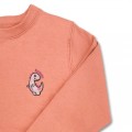 Girls Dinosaur Jumper - Blush Pink Embroidery