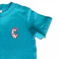 Baby Girls Dinosaur T-Shirt - Blush Pink Embroidery