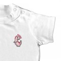 Baby Girls Dinosaur T-Shirt - Blush Pink Embroidery