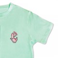 Organic Kids Dinosaur T Shirt - Pale Pink Embroidery