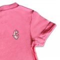 Organic Kids Dinosaur T Shirt - Pale Pink Embroidery