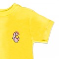 Organic Kids Dinosaur T Shirt - Pale Pink Embroidery