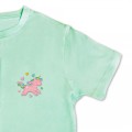 Organic Kids Unicorn T Shirt - Pale Pink Embroidery