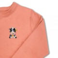 Girls Cow Jumper - Pink Embroidery