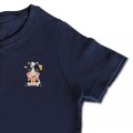 Organic Kids Cow T Shirt - Pink Embroidery