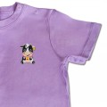 Baby Girls Organic Cow T Shirt - Pink Embroidery