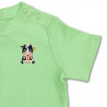 Baby Girls Organic Cow T Shirt - Pink Embroidery