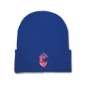 Kids Dinosaur Beanie Hat - Bright Pink Embroidery