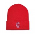 Kids Dinosaur Beanie Hat - Bright Pink Embroidery