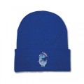 Kids Dinosaur Beanie Hat - Pale Blue Embroidery