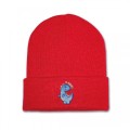 Kids Dinosaur Beanie Hat - Pale Blue Embroidery