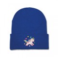 Girls Unicorn Beanie Hat - White Embroidery