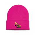 Kids Digger Beanie Hat - Yellow Embroidery